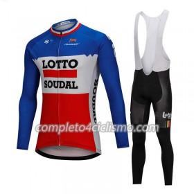 Completo Maglia ML + Pantaloncino con bretelle ML 2018 Lotto Soudal N003